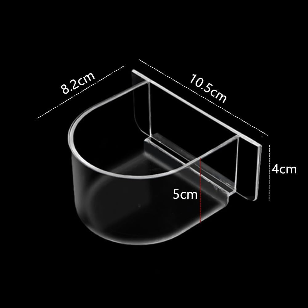 Bird Feeding Dish, 6 Pcs Parrot Cage Replacement Food and Water Cup,Parrot Feeding Bowls,Bird Feeder Pigeon Feeding Cups,Bird Feeders Winged Universal Cage Plastic Cups Pet Supplies for Small Bird