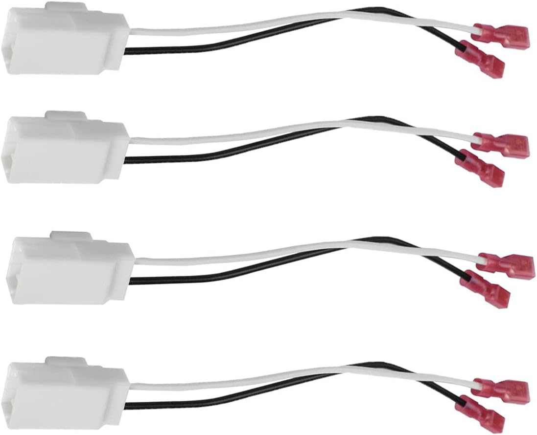 4 Pack Speaker Harness for Jeep Dodge Chrysler Models Front Rear Door Speaker Wiring Harness Adapter 72-6514 - Door Speaker Replacement image number 1