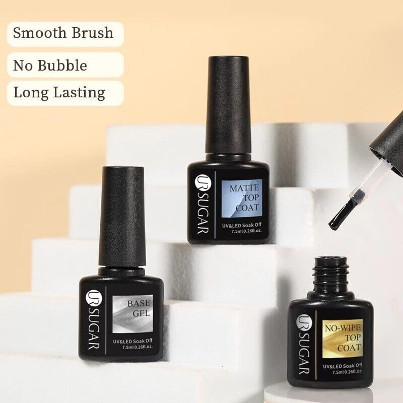 AIMALL 7.5Ml Fluorescent Color UV Gel Nail Polish Semi Permanent UV LED Gel, Long-Lasting LED Manicure Gel, Vivid Colors for All Nail Types - Matt Top Coat image number 7