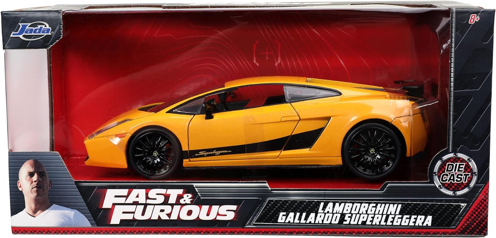 Jada 253203067 Fast & Furious Lamborghini Gallardo 1:24 Scale DIE-CAST Replica CAR, Yellow image number 2