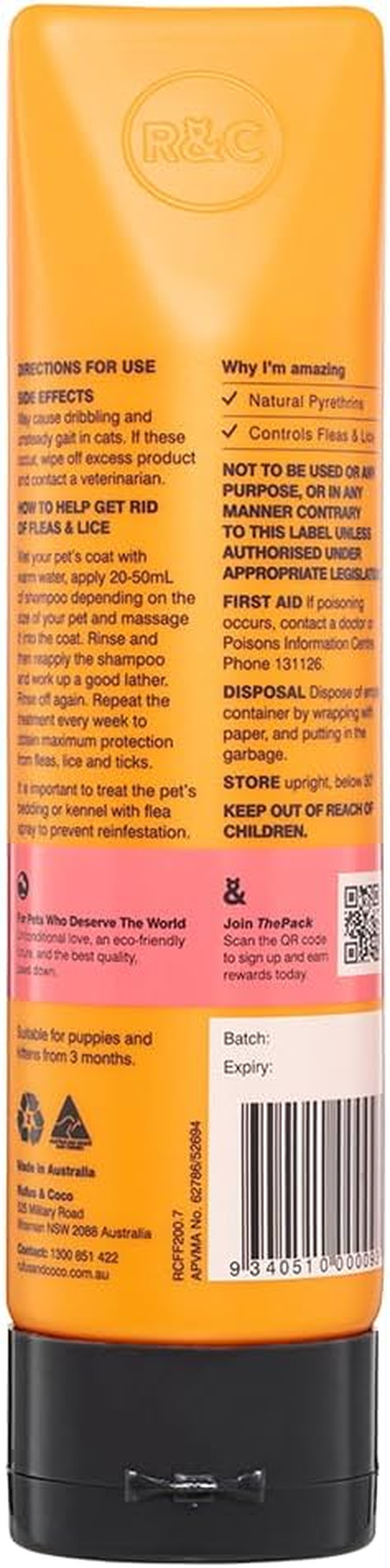 Rufus & Coco Flea Flee Treatment Shampoo for Dogs and Cats 200 Ml image number 4