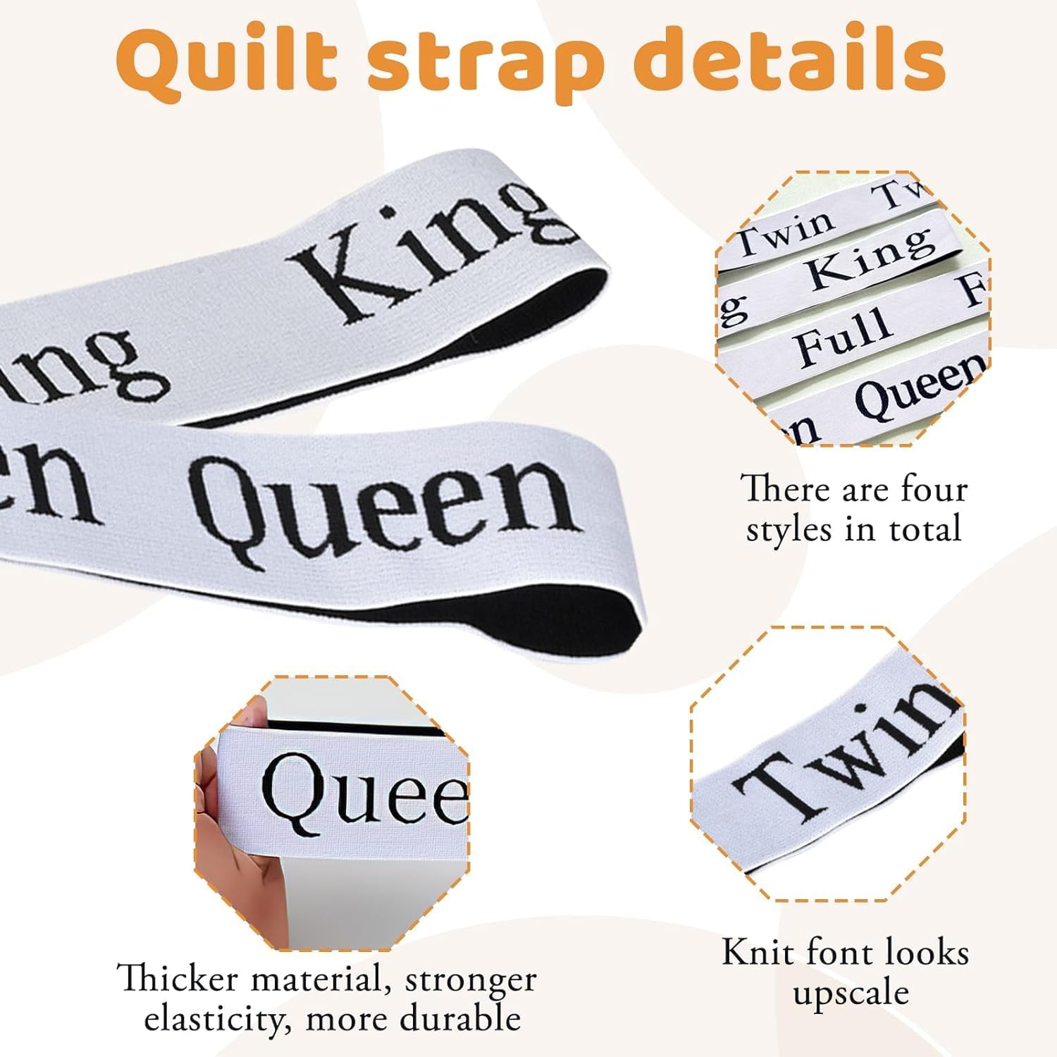 Bed Sheet Organizer Bands, 12Pcs Bed Sheet Organizer Elastic Bands, Closet Organization Sheet Straps,Linen Labels Bedding Bands,Elastic Bedding Sheet Straps,Bed Sheet Organizer Bands Bedsheets Bands image number 1