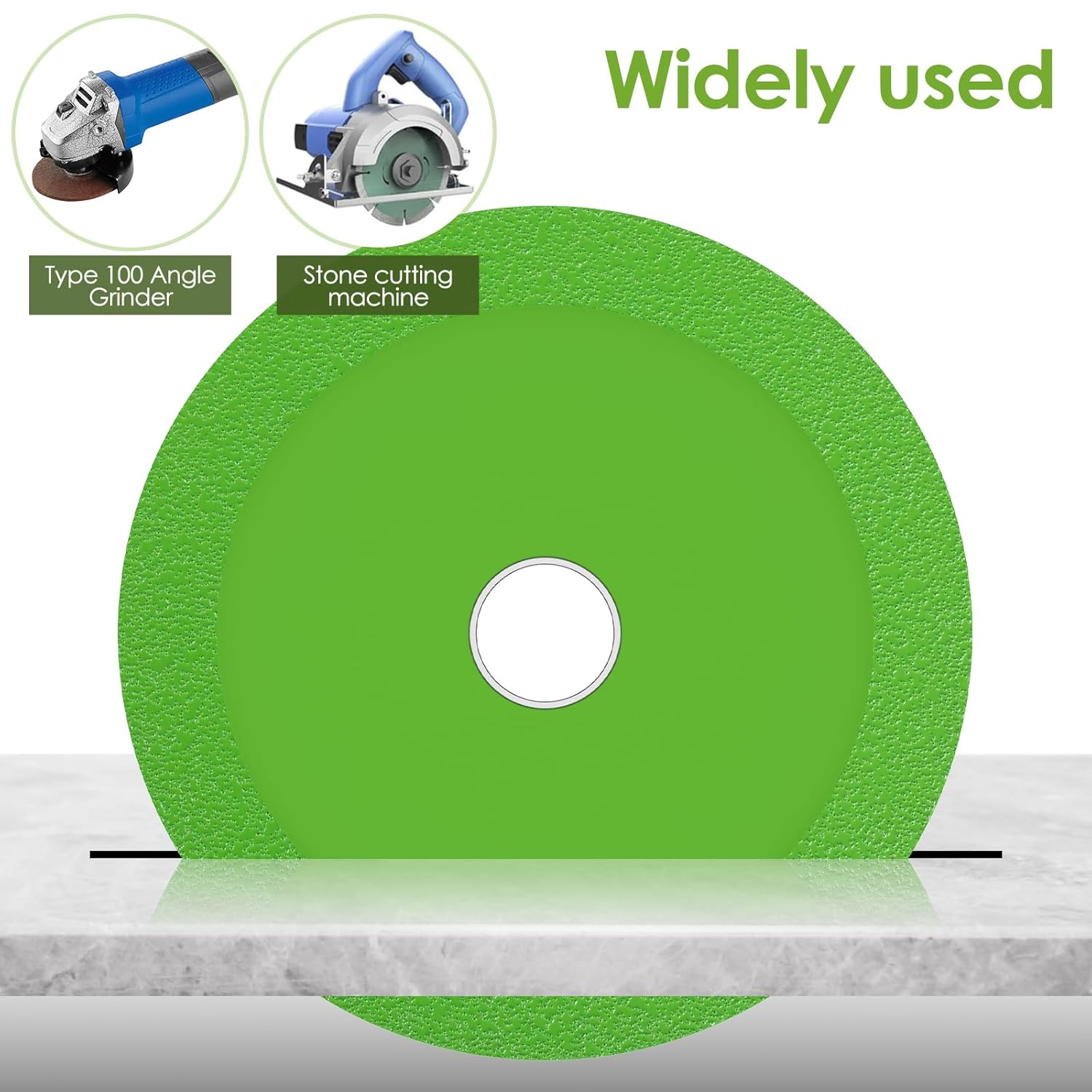 3Pcs Glass Ceramic Cutting Disc, Integrated Glass Cutting Disc for Angle Grinder Heat Resistant Diamond Glass Saw Blade Wear Resistant Ultra Thin Ceramic Cutting Disc for Glass Jade Crystal (125Mm) image number 3