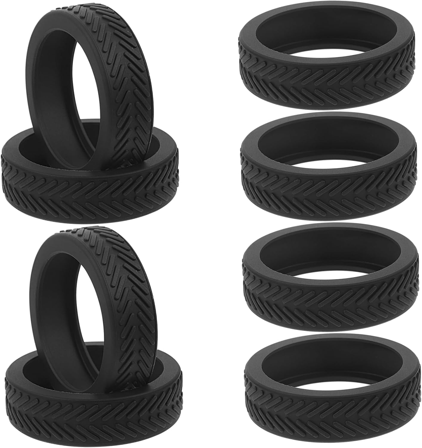 Gatuida 8Pcs Silicone Luggage Wheel Covers Case Wheels Travel Suitcase Foot Protectors image number 4