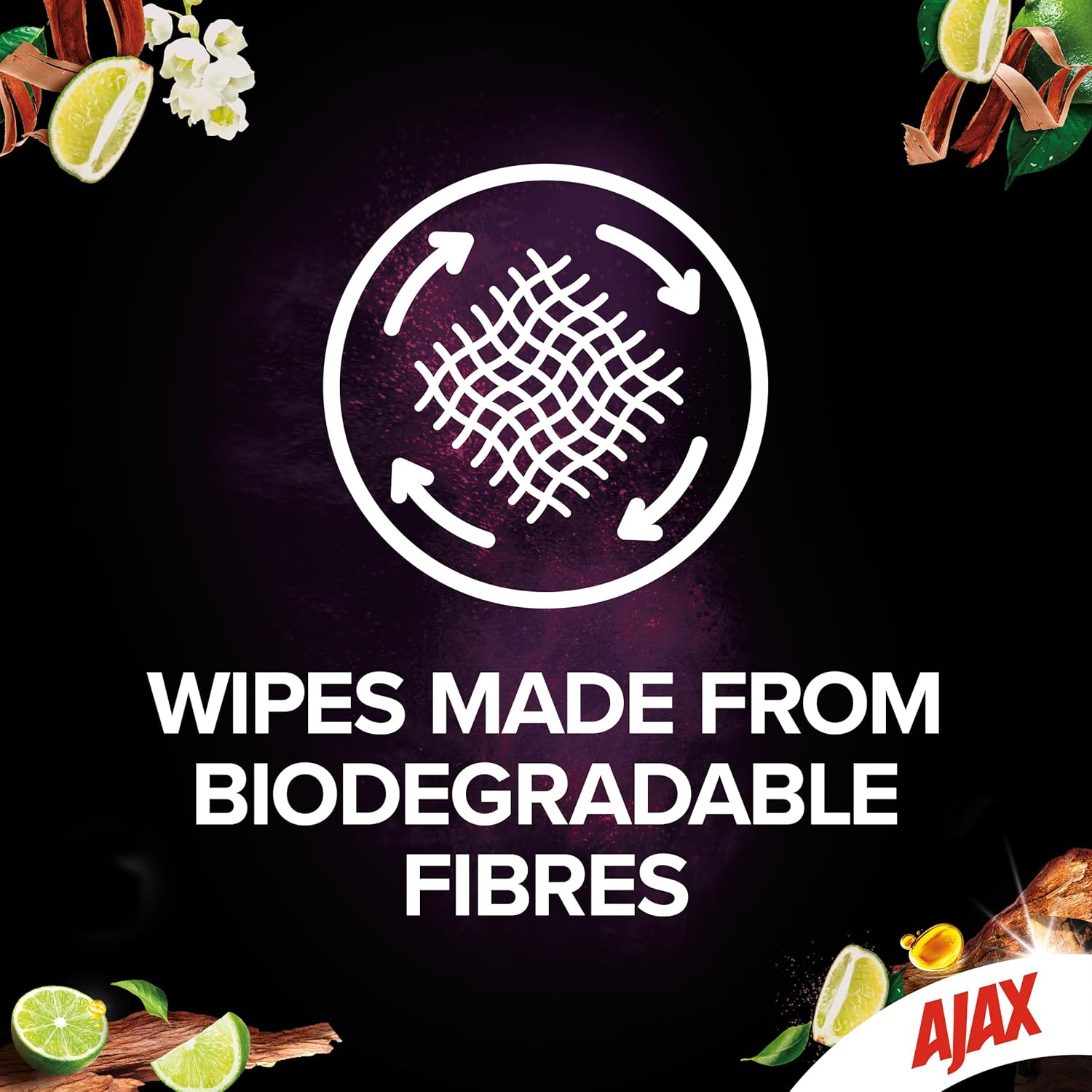 Ajax Luxury Home Multipurpose Cleaning Wipes Crisp Lime & Sandalwood 110 Pack image number 2