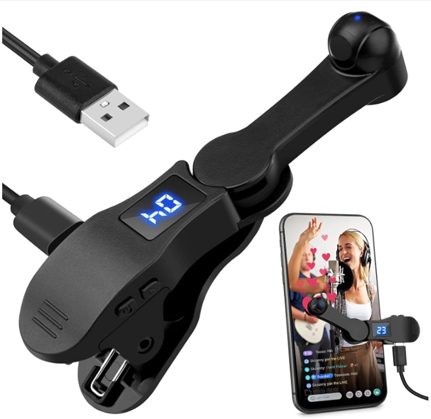 Auto Clicker for Smart Phone, Adjustable Speed Phone Screen Tapper, 99 Clicks/S Fast Click Simulation Finger Continuous Clicker for Live Broadcasts Likes image number 6