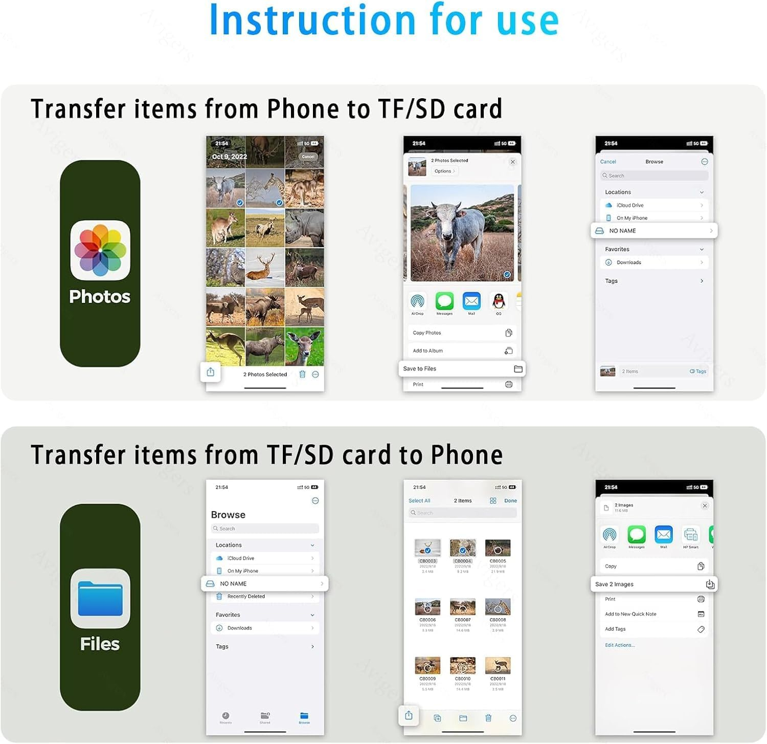 USB C SD Card Reader, Fyvadio SD Card Adapter with Dual Slots for Iphone 15 16/Ipad/Macbook/Mac/Android, USB-C Type C SD Reader Supports SD and Microsd Memory Card Adapter, Trail Camera Plug and Play