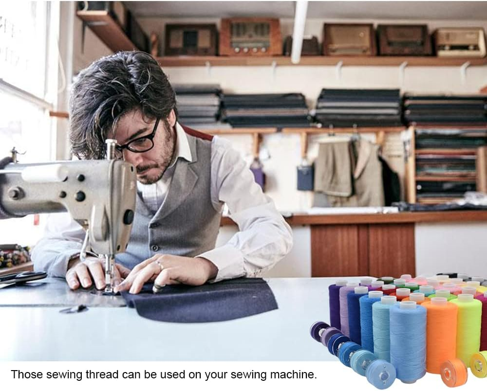 72Pcs Bobbins Sewing Threads Kit, 36 Colors 400 Yards per Polyester Thread Spools Prewound Bobbin with Case for Hand Machine Sewing, Emergency and Travel, DIY and Home image number 5