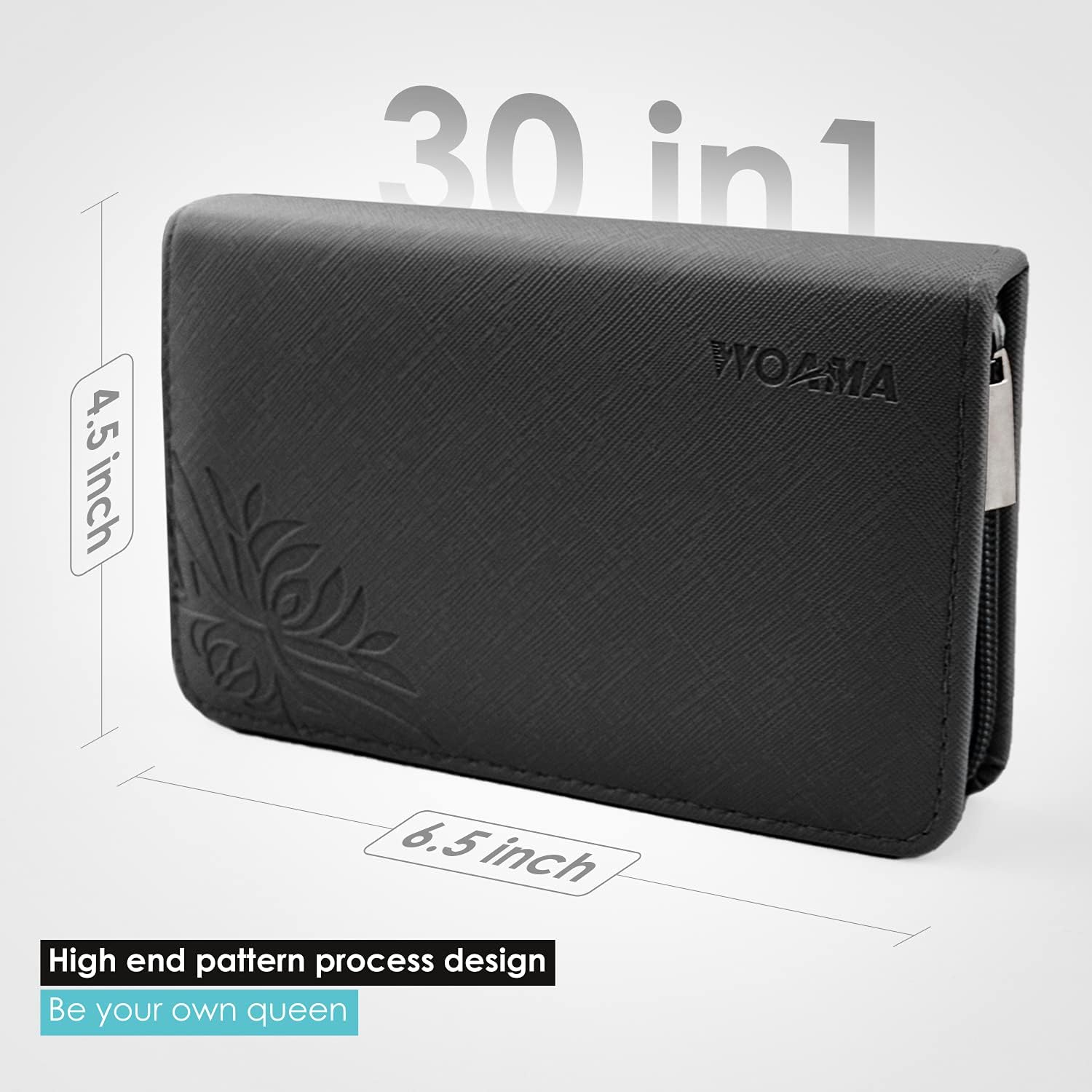 WOAMA Manicure Set 30 in 1 Nail Clipper Set Nail Kit for Women Men Stainless Steel Manicure Kit Professional with Travel Case - Blue image number 6