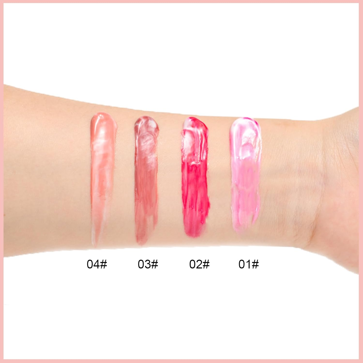 Hydra Moisturizing Lip Gloss-Lightweight Gloss，Long Lasting Non-Sticky， Colored Moisturizing Hydrating, Lip Makeup 18Ml # 01 -  02 image number 6