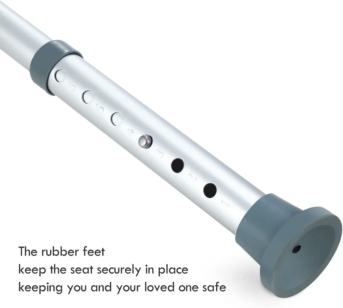 Shower Chair Bathroom Stool Shower Bench Tub Bath Seat with Padded Armrest for Elderly Disabled Height Adjustable image number 3