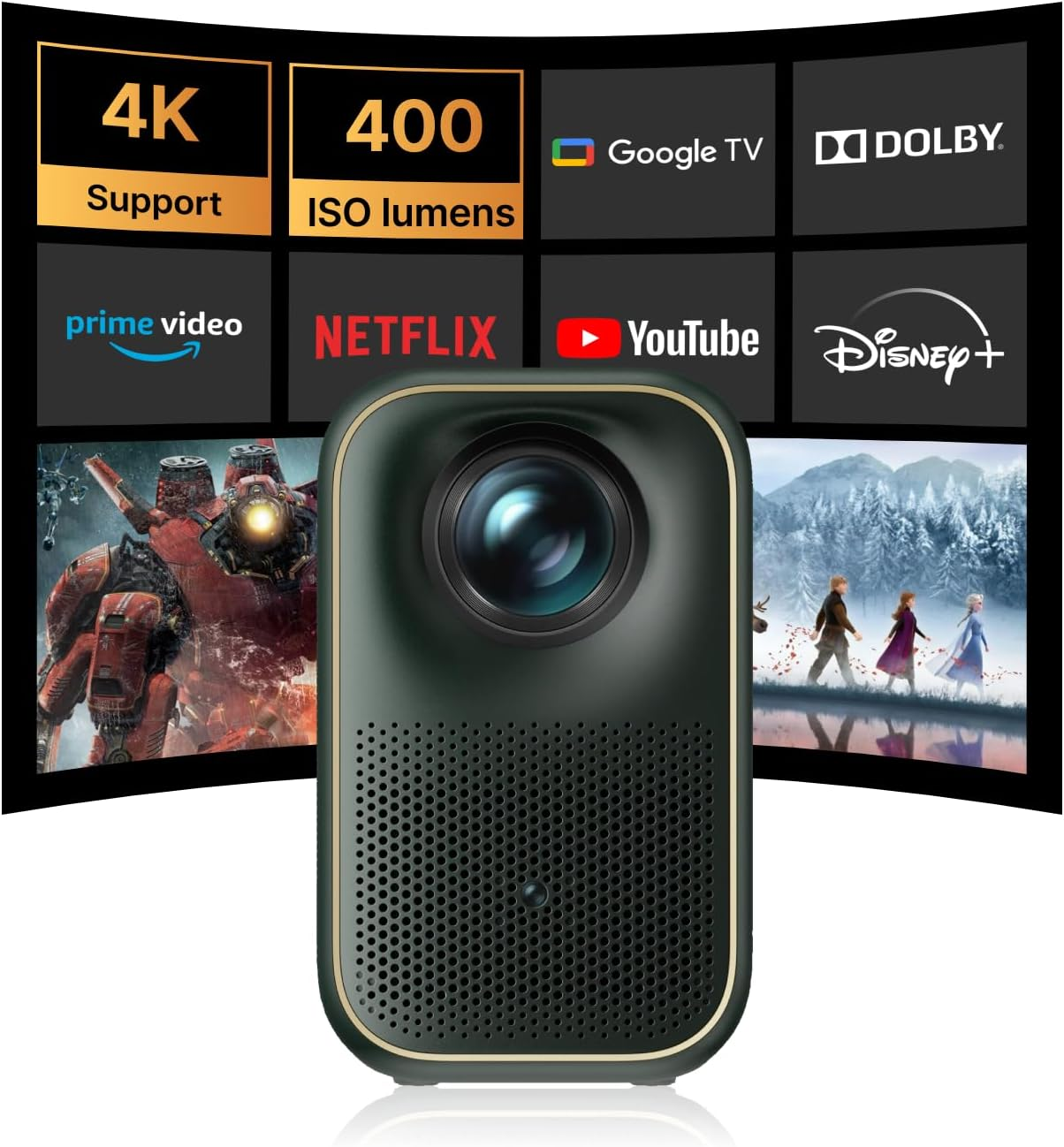 Formovie 4K Video Projector, Electric Focus: Xming Page One Wifi Bluetooth Rear Projector, 30000 Lux, Video Projector 1080P FHD Supported, IP5X Waterproof, Home Theater for Ios/Android/Phone/Hdmi/Usb image number 6