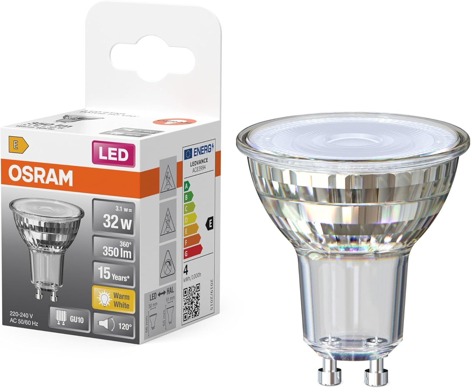 OSRAM LED Star PAR16 3.1 W 827 GU10