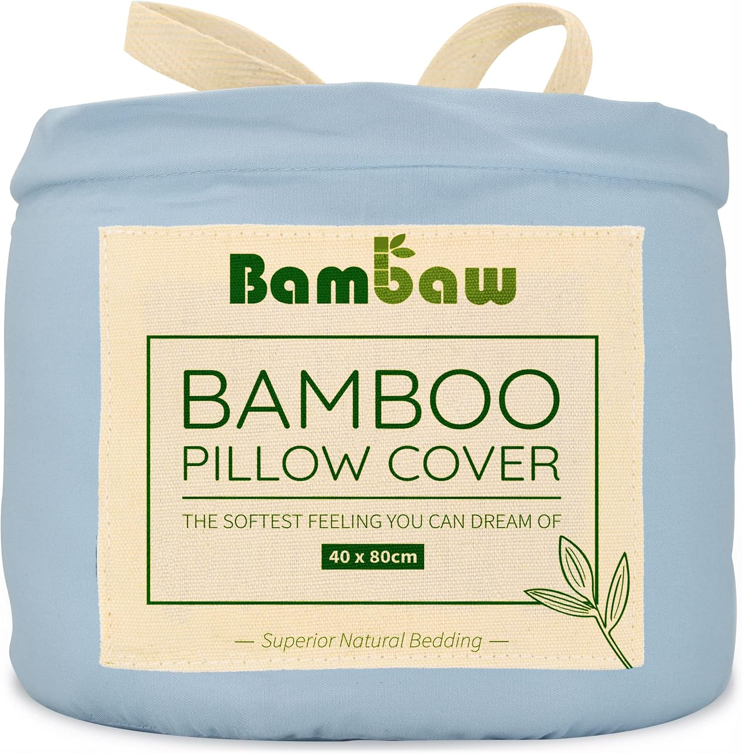 Bambaw Bamboo Pillowcases 65 X 65 Cm, Pack of 2, Sustainable Bamboo Fibres, Anti-Allergy Bed Linen, Cuddly and Heat Regulating Pillowcase Winter and Summer (Navy Blue) image number 3