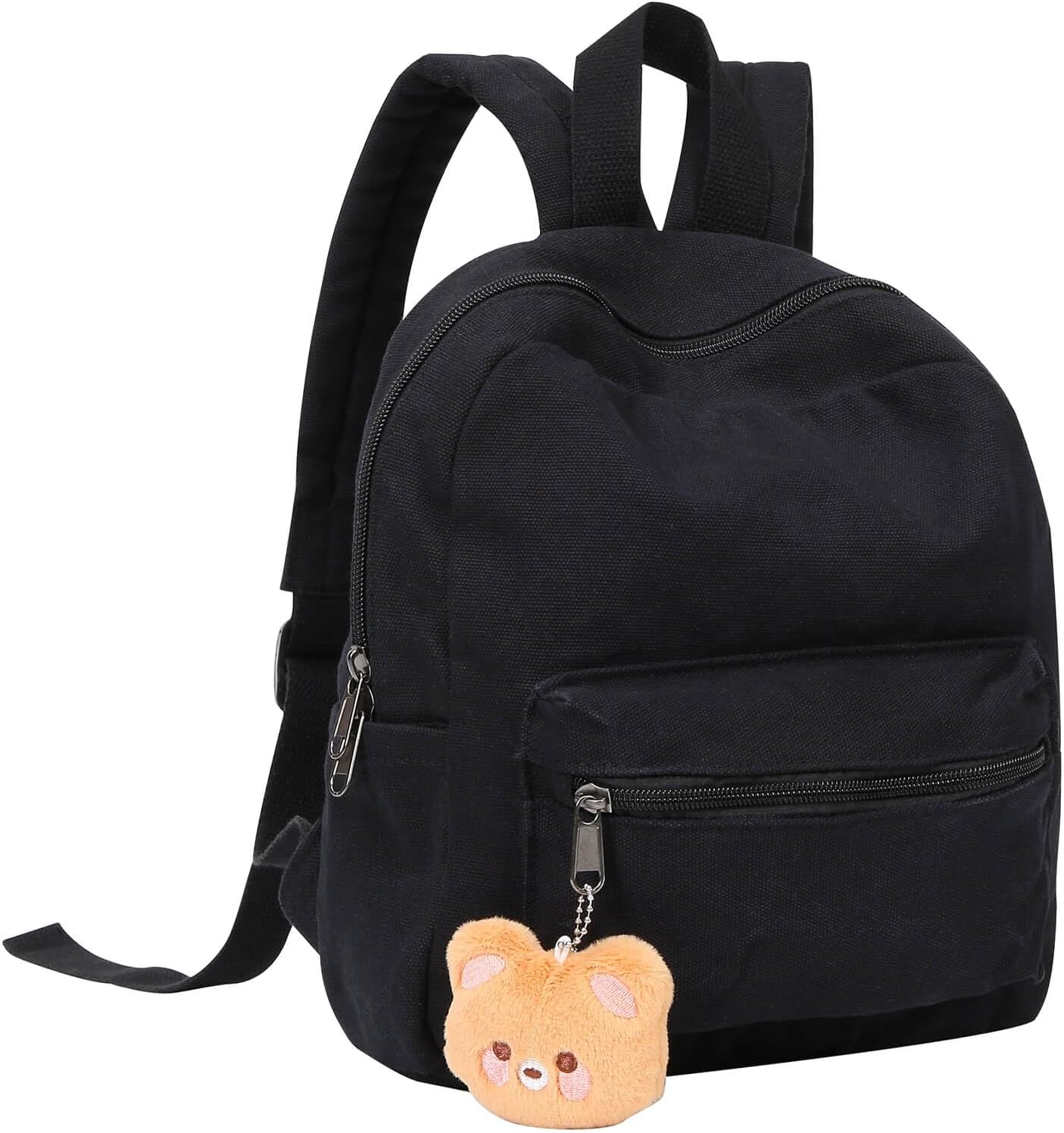Phaoullzon Girls Mini Backpack Purse for Teens Kids Small Canvas Backpacks with Bear Pendant image number 5