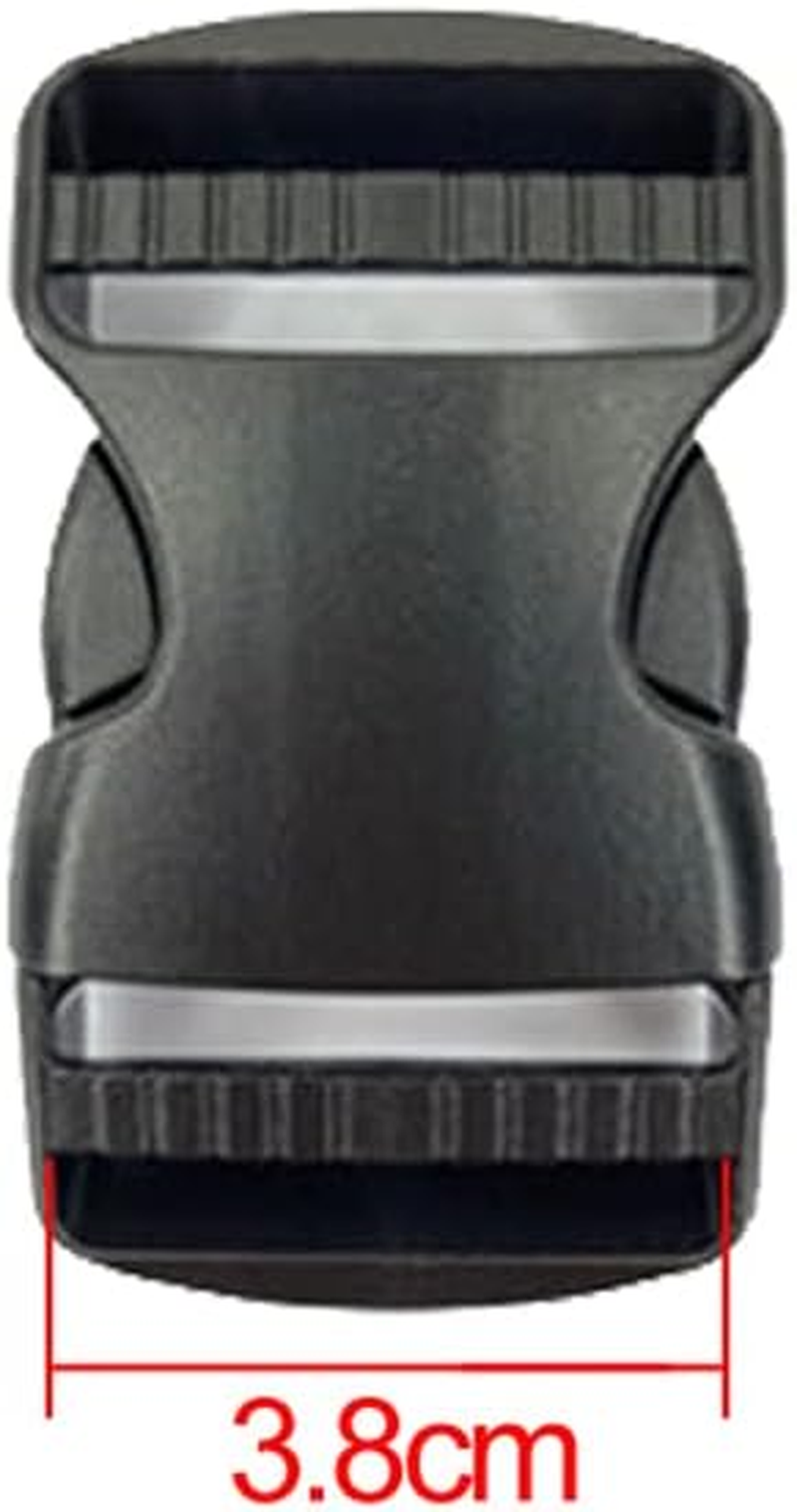 5X 38Mm Plastic Side Quick Release Buckle Clip Cord Strap Fastener Webbing Bag image number 1