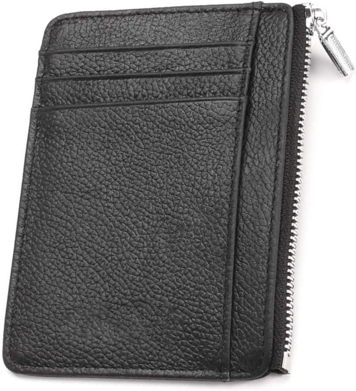 RFID Blocking Wallet for Men - Genuine Leather Slim Design with Zipper Coin Pocket, Anti-Skimming Credit Card Holder for Travel & Daily Use image number 2