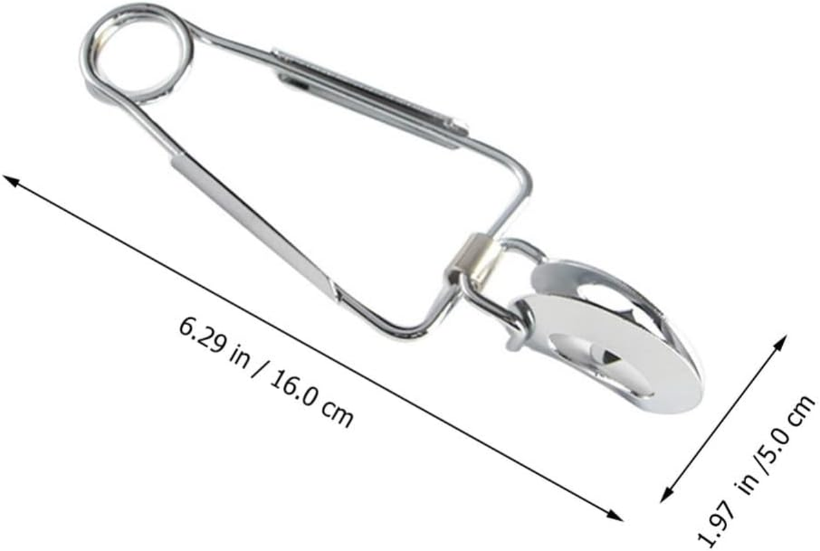 HANABASS Multitools 4 Pack Stainless Steel Snail Tongs, Buffet Tongs, Escargot Snail Clip for Kitchen Cooking Restaurant (6.3 X 2 Inch, Silver) Grill Utensils Set image number 3