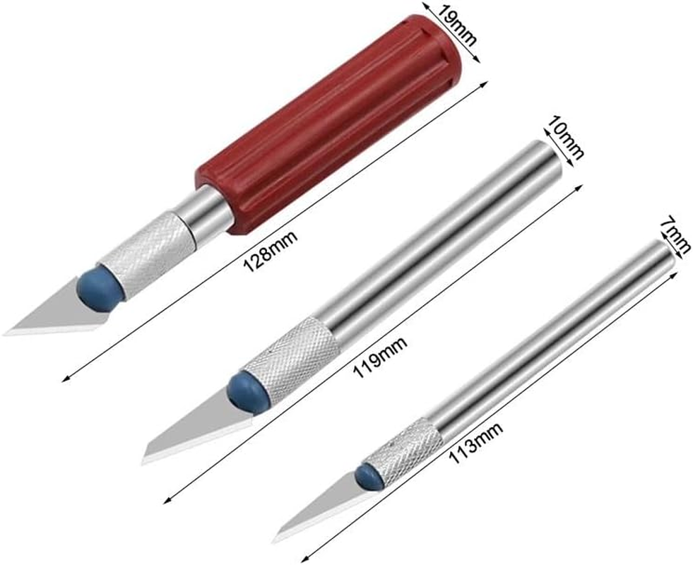 13 PCS Precision Craft Knife, Knife Set Stainless Steel Hobby Knives for Cutting Metal Pen Knife Razor Tool DIY Art Work for PC Phone Tablet Drone Repair DIY Art Work Sculpture image number 5