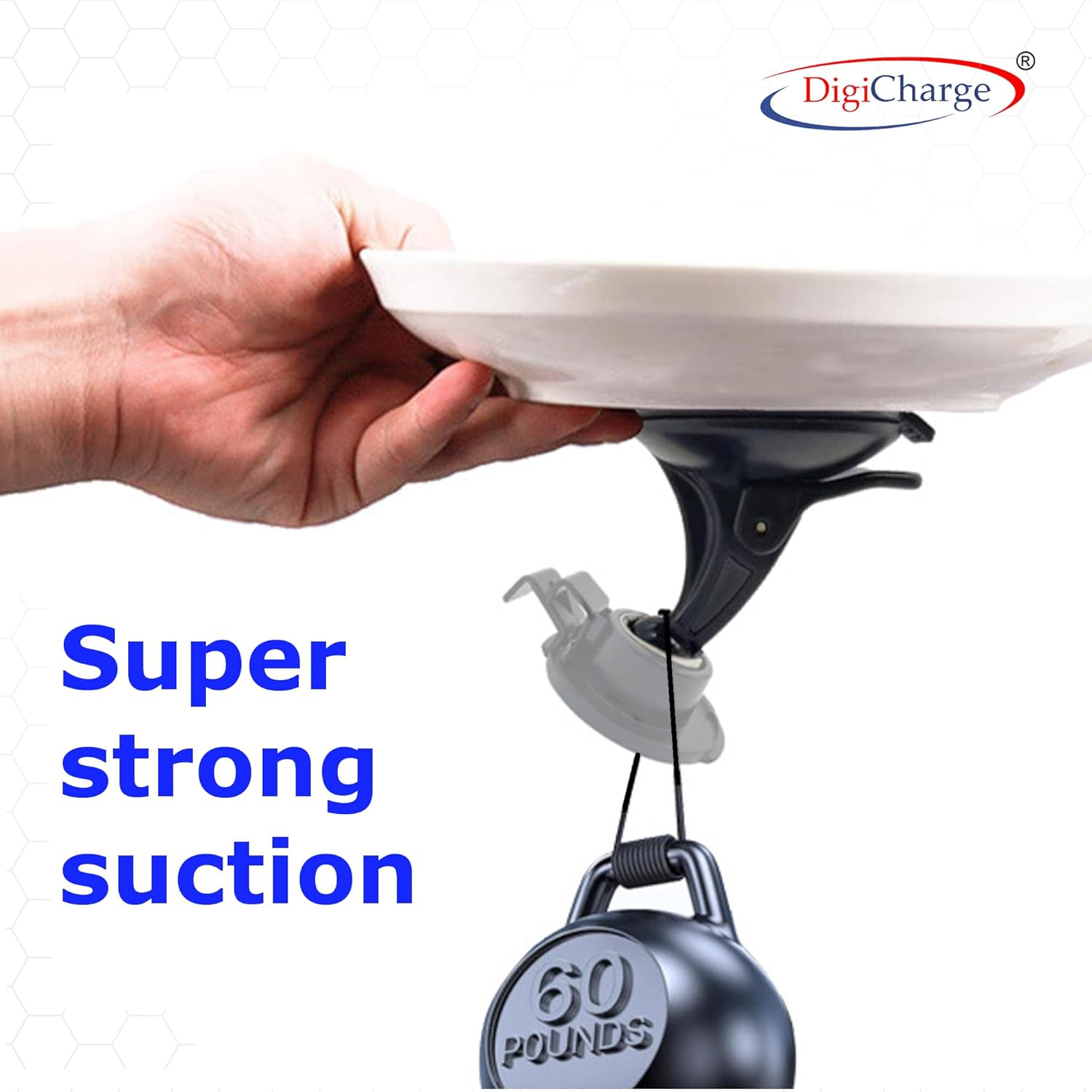 Digicharge Car Windscreen Suction Mount with Ball Connector for Most Garmin Sat Nav GPS Models Nuvi Drive Drivesmart Driveassist Drivelux Dezl Etc image number 1