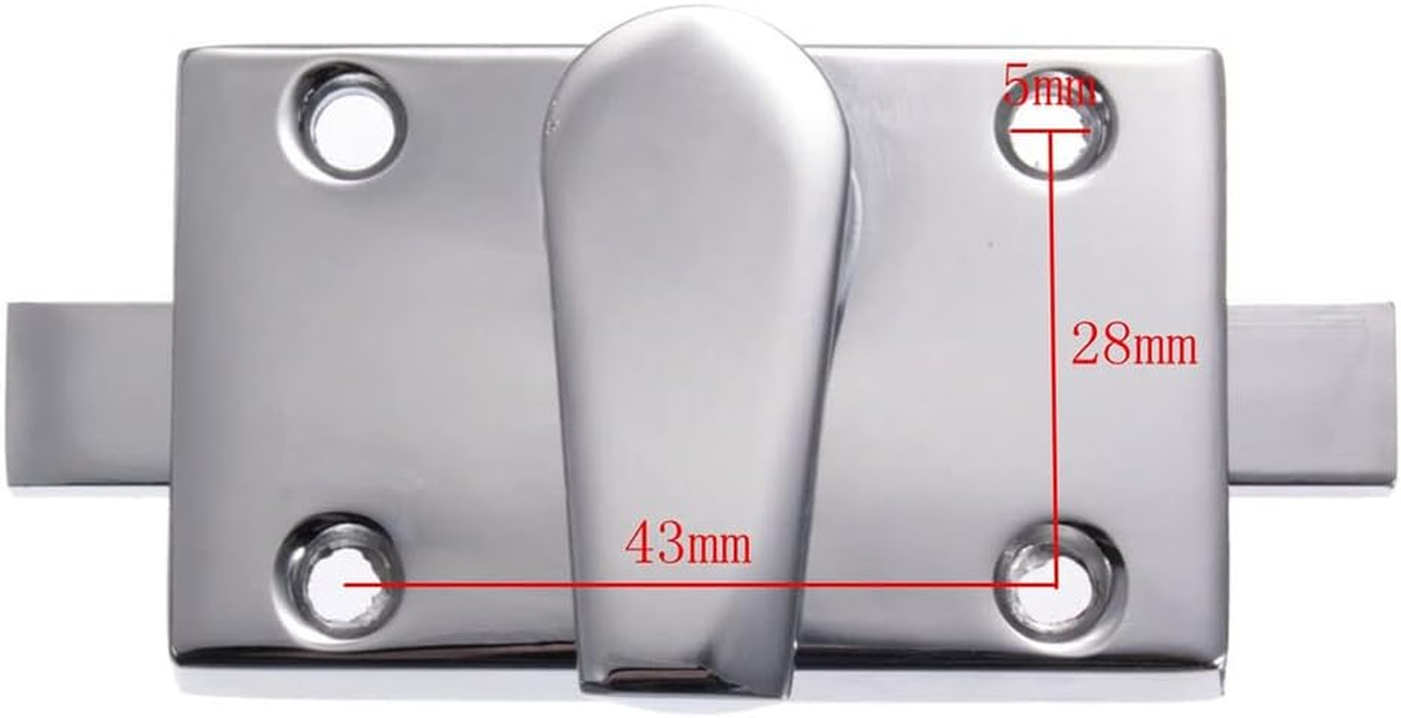Bathroom Toilet Lock, Zinc Alloy Vacant Engaged Privacy Bolt Door Latch with Indicator for Home, Office and Changing Room - Nickel Brushed image number 2
