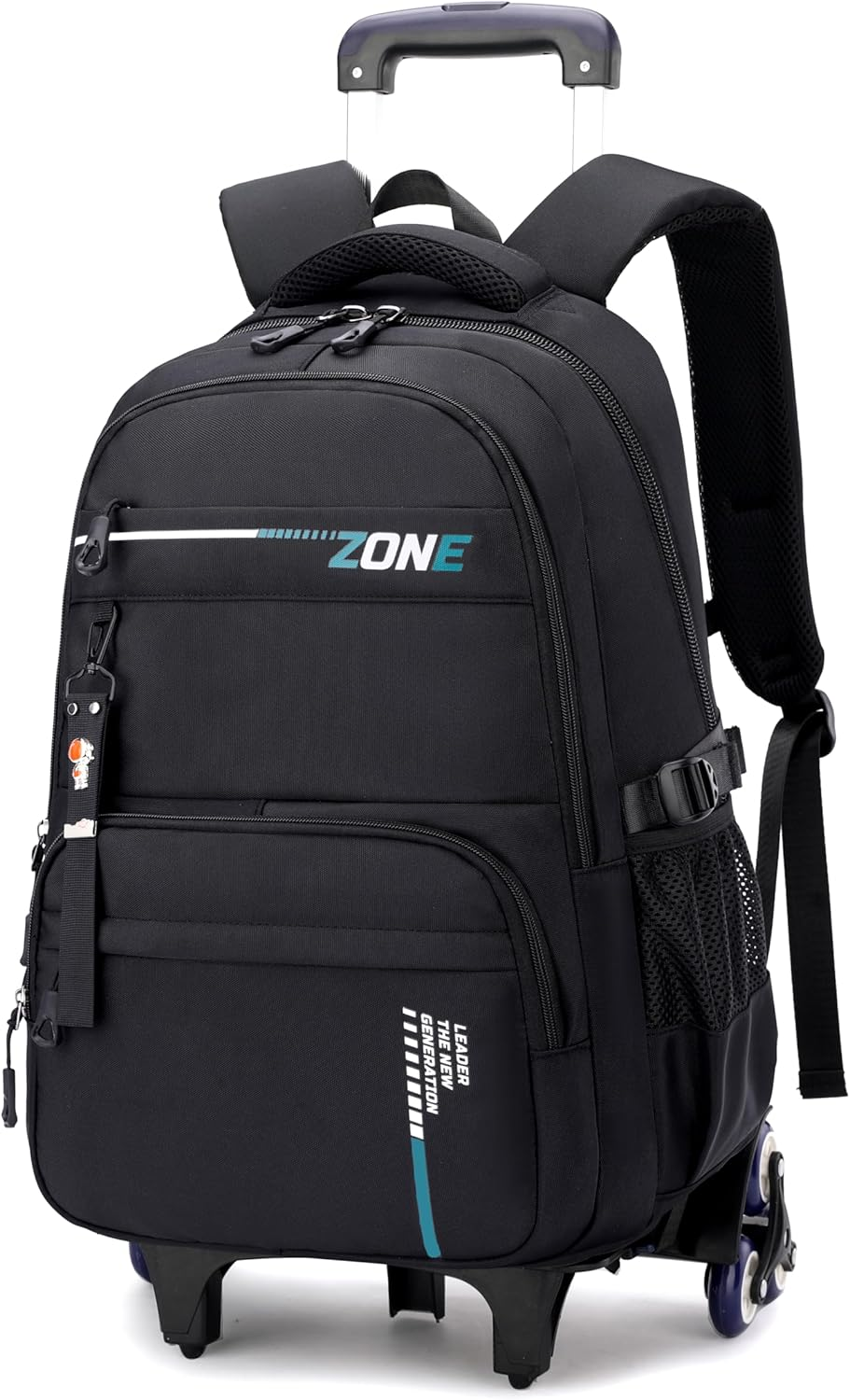 ETAISHOW Rolling Backpack for Boys Trolley Bookbag with Wheels for Adults Wheeled Luggage Laptop Backpack for Men