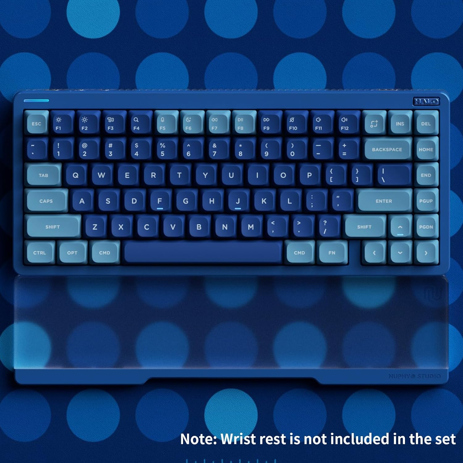 Nuphy Halo75 V2 Mechancial Gaming Kyeboard,75% Wireless Hot Swappable Bluetooth Keyboard,83 Kyes RGB Backlit Keyboard,Support Bluetooth/2.4Ghz/Usb-C (Blue, Mint (37Gf)) image number 5