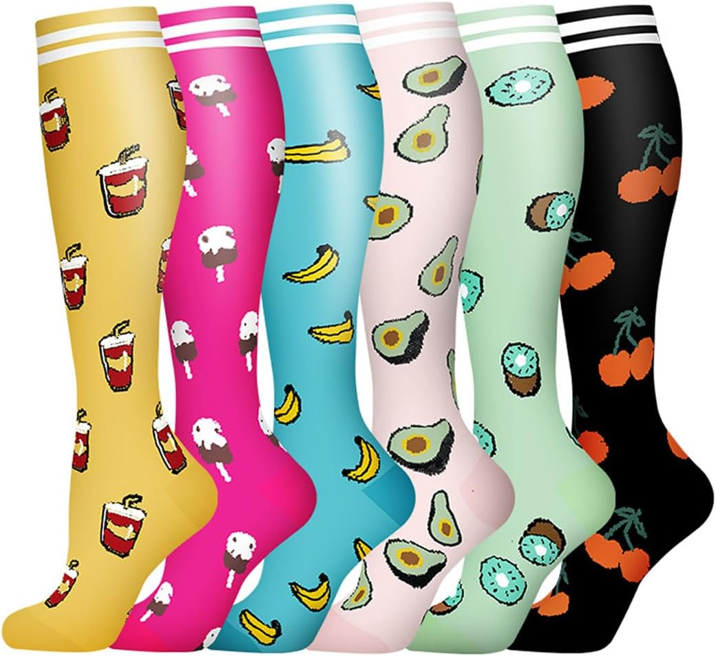 Nylon Compression Socks for Men Women Compression Stocking Best Support for Athletic Travel,Running,Cycling