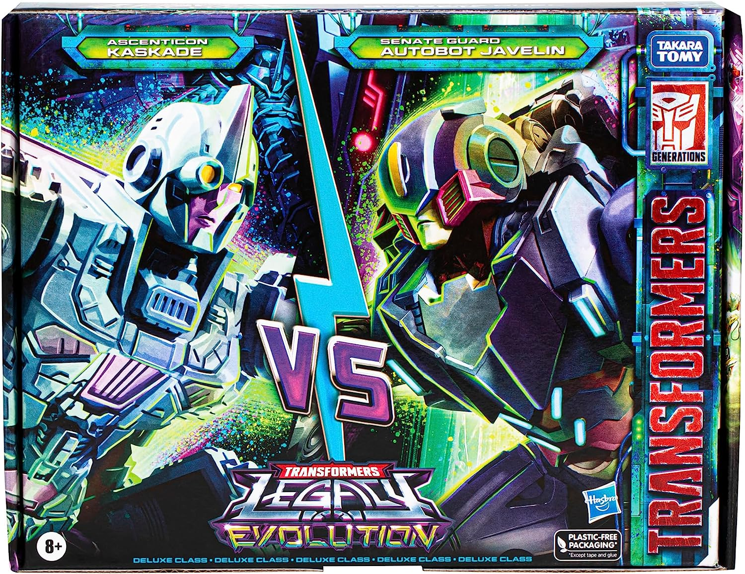 Transformers Toys Legacy Evolution Deluxe Senate Guard Autobot Javelin & Ascenticon Kaskade Deadeye Duel 2-Pack, Action Figures for Boys and Girls Ages 8 and Up image number 3