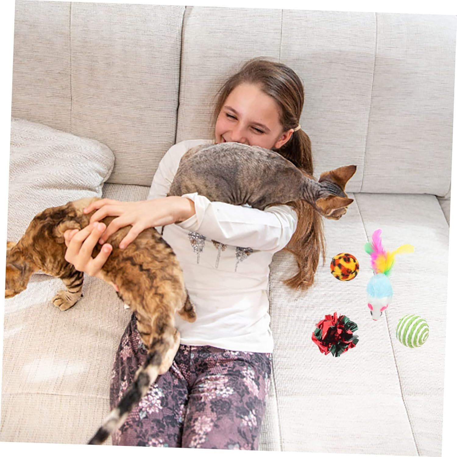 BCOATH Cat Toys Bulk Pack 15Pcs Set of Cat Interactive Toys Kitten Teaser Cat Molar Toys Cat Tunnel Toy Safe for Cats image number 7