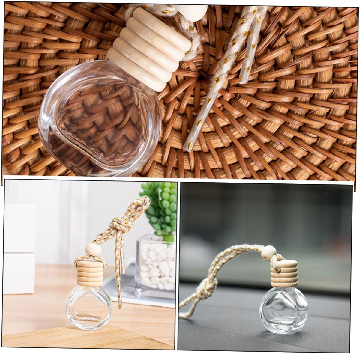 30Pcs Hanging Perfume Bottles Car Aromatherapy Diffuser Car Fragrance Diffuser image number 2