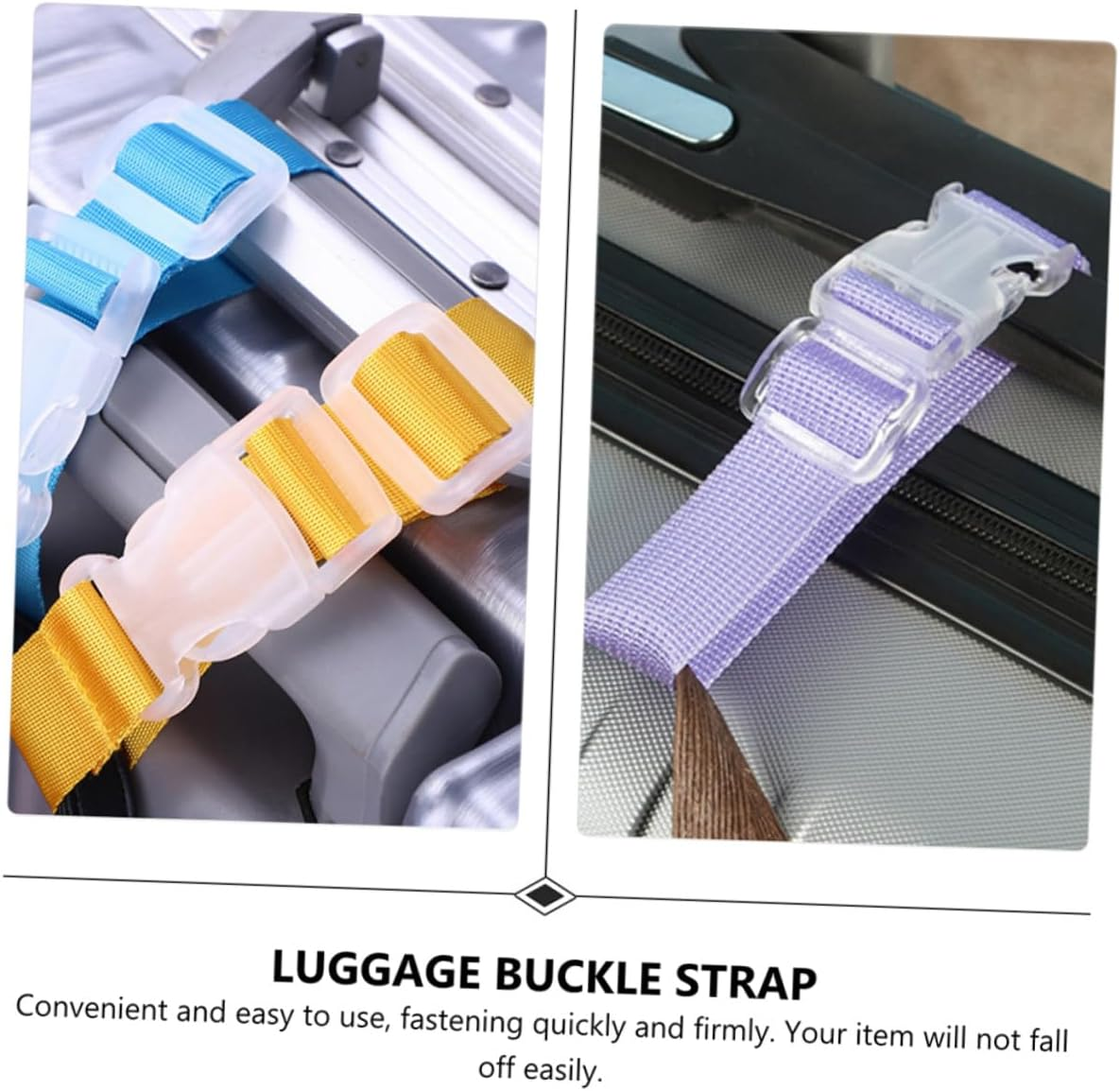OKUMEYR 5Pcs Luggage Hanging Buckles Baggage Straps Quick-Fastening Suitcase Straps Travel Accessories for Secure Carrying