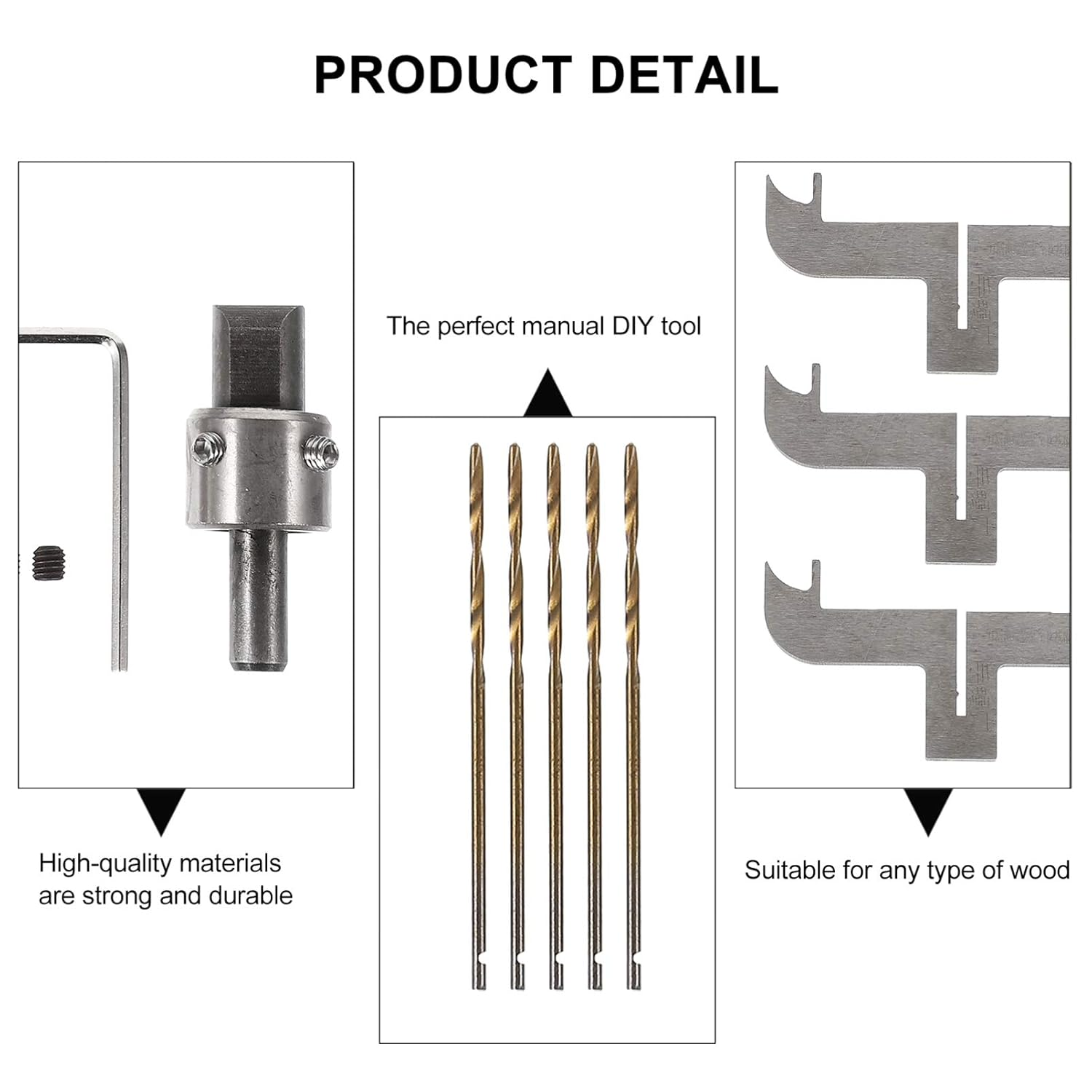 EXCEART Bracelet Drill Bit Set Wooden Bracelet Maker Milling Cutter 2.4 Inch Carbide Router Bits for Bead Jewelry Making and Woodworking image number 1
