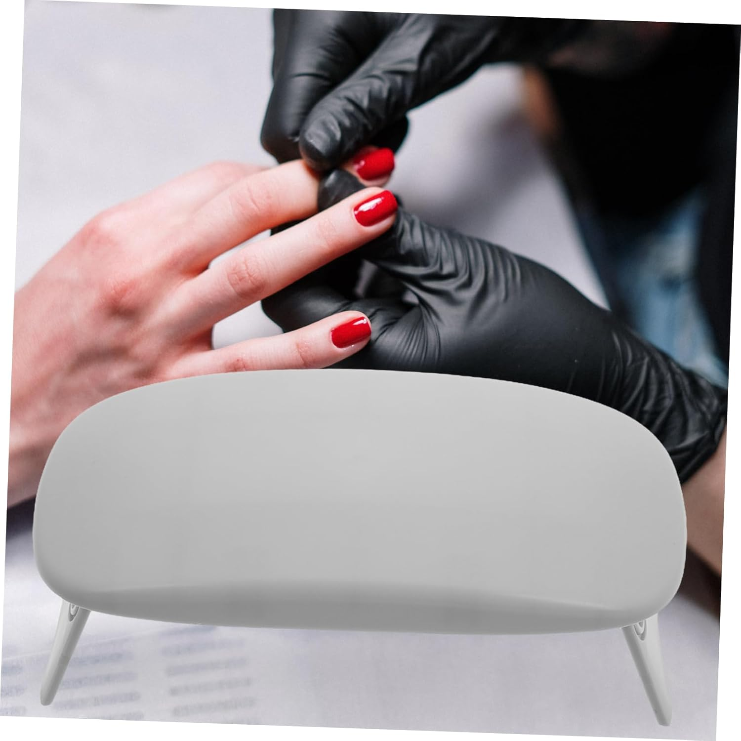 ADOCARN Foldable Arm Holder Cushion for Manicure Portable Hand Rest Pillow for Nail Salons Comfortable Wrist Support for Nail Art Chic Design image number 6