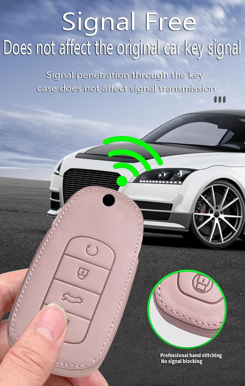Ontto Leather Car Key Fob Cover Fit for Chery Jaecoo J7 J8 Omoda 5 E5 C5 C9 Tiggo 7 8 Pro Arrizo 8 6 Pro 5 plus Key Case Holder Shell Key Chain Keyring Protector Car Styling Accessories