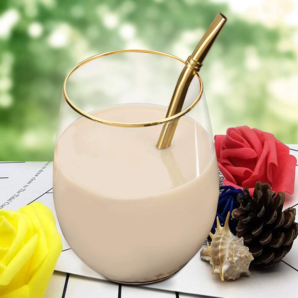 4 Pcs Premium Spoons Bombillas Yerba Mate Straw, SENHAI Drinking Stirring Spoon Head Filter Straws with 2 Cleaning Brushes- 6.1", 4 Colors image number 2