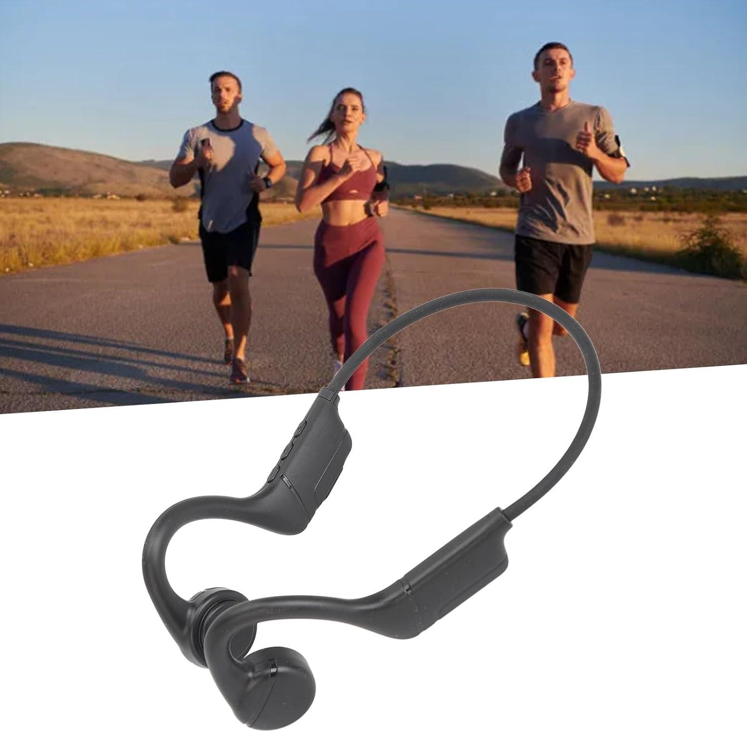 Wireless Headphones with Bone Conduction, Hifi Sound, Long Battery Life, Stable Connection, Suitable for Sports