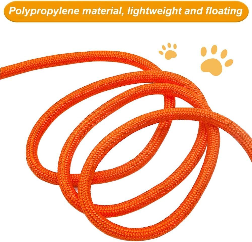 Long Dog Leash, 32Ft Reflective Dog Training Leash for outside and Yard, Floating Long Line Lead with Soft Handle for Camping, Hiking, Swimming, Beach and Lake (Orange) image number 3