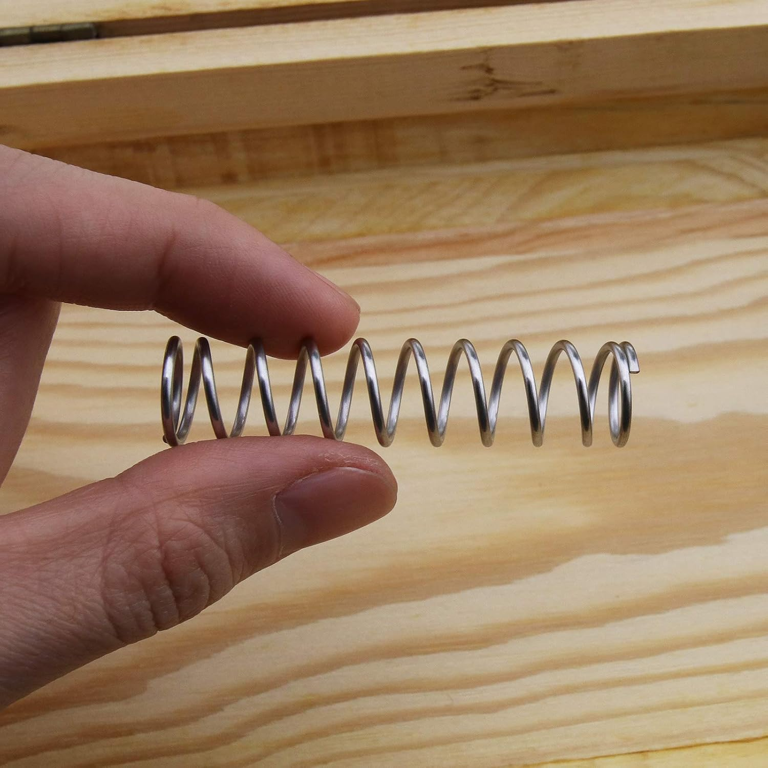 Emsea Coil Compression Springs Stainless Steel 1.2Mmx10Mmx40Mm Silver Pack of 20 image number 1