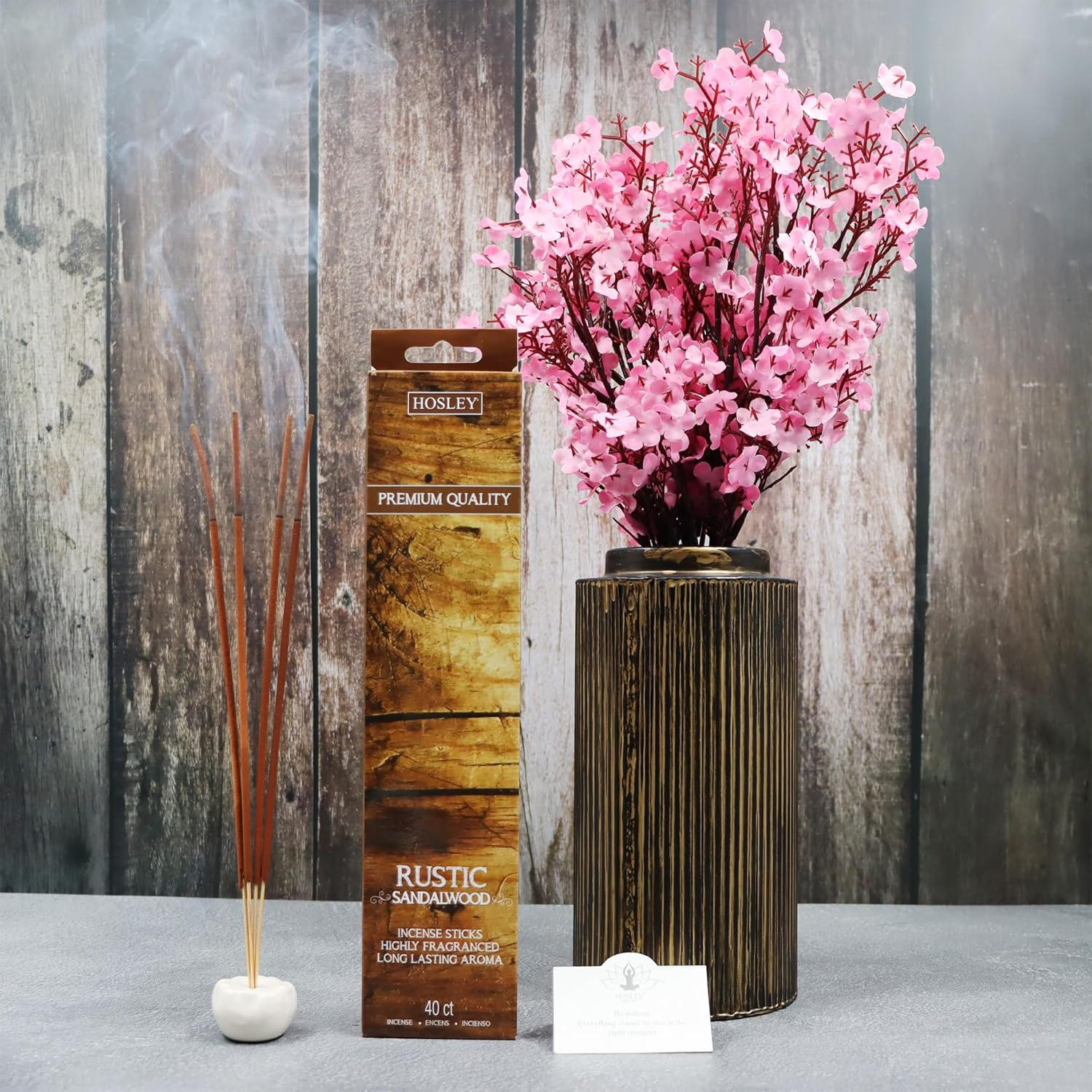 Hosley 240 Pack of Rustic Sandalwood Fragrance Incense Stick Infused with Essential Oils Wedding, Events, Aromatherapy, Spa, Reiki, Meditation, Bathroom Settings image number 5