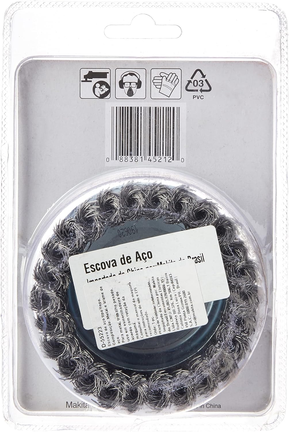 Makita Knotted Wire Cup Brush, 100 X 14 X 2 Mm image number 3