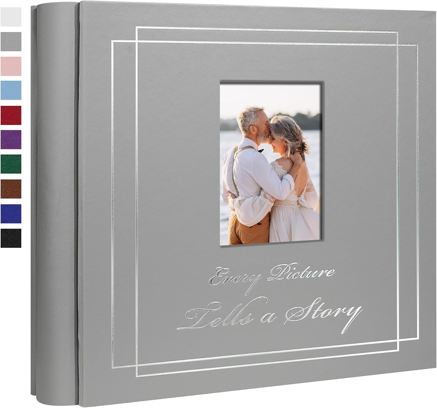 Photo Album 4X6 100 Photos Leather Cover Wedding Photo Albums Extra Large Capacity Picture Book with Beautiful Prints Presents for Wedding Baby Vacation Red image number 5