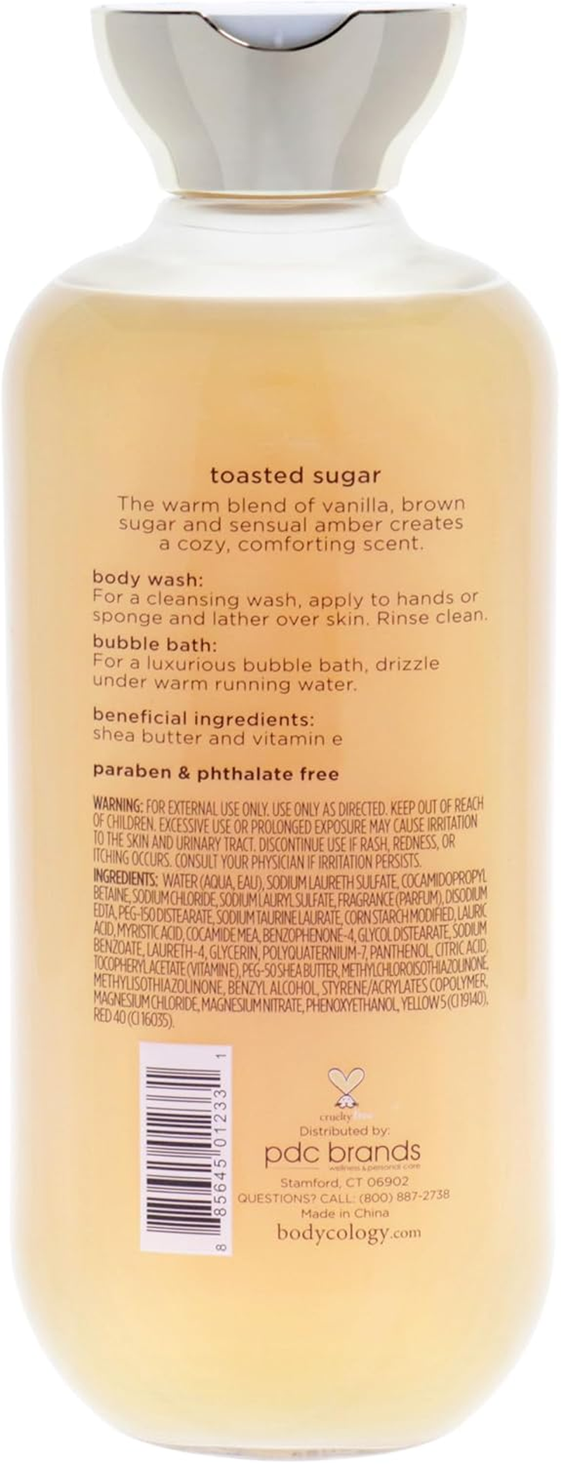 Bodycology Toasted Sugar Moisturizing Body Wash 16 Oz, 473 Milliliters