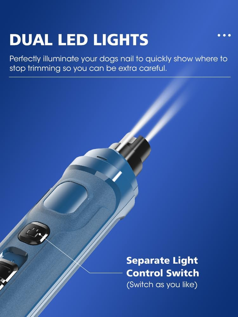 YES4PETS Electric Pet Dog Cat Quiet Nail Grinder Clipper Cutter Grooming Trimmer image number 6