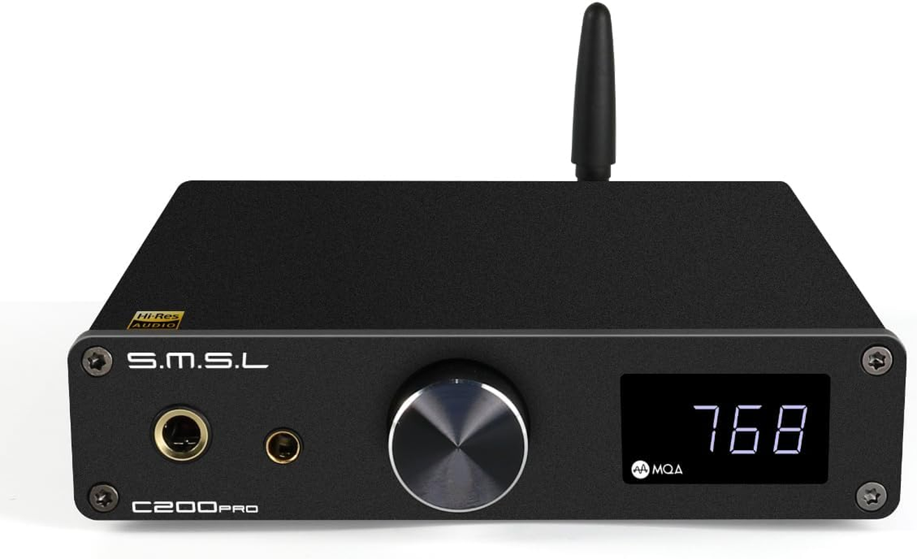 SMSL C200 PRO LDAC Headphone Amplifier, ES9039Q2M XU-316 DSD512 32Bit/768Khz Hifi Digital Audio Converter, Usb/Optical/Coaxial/Bluetooth to Rca/Trs/4.4Mm/6.35Mm Earphone DAC Amp for Ps5/Switch/Pc image number 3