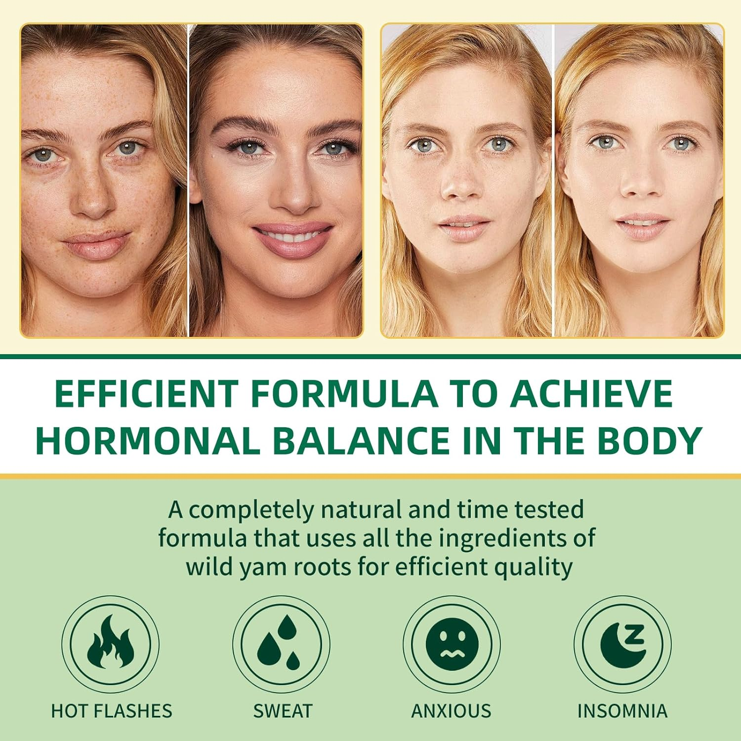 Organic Wild Yam Cream, Wild Yam Cream for Hormone Balance, Natural Night Sweats Cream for Man & Women (1PC) image number 4