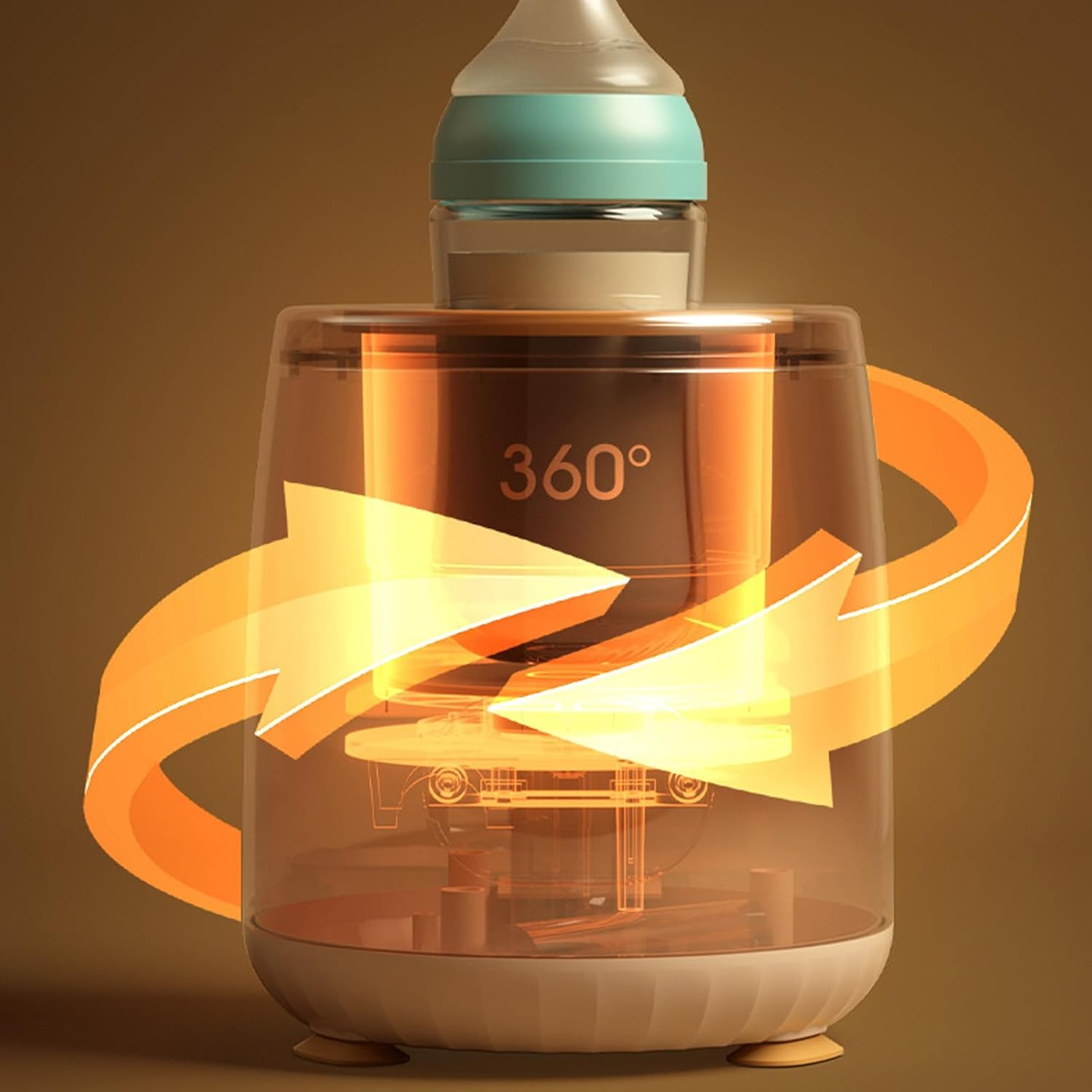 Baby Bottle Shaker, Infant Bottle Mixer, with Keep Warm Function, USB Charging Baby Milk Bottle Shaker, for 50 to 75Mm Dia Bottle