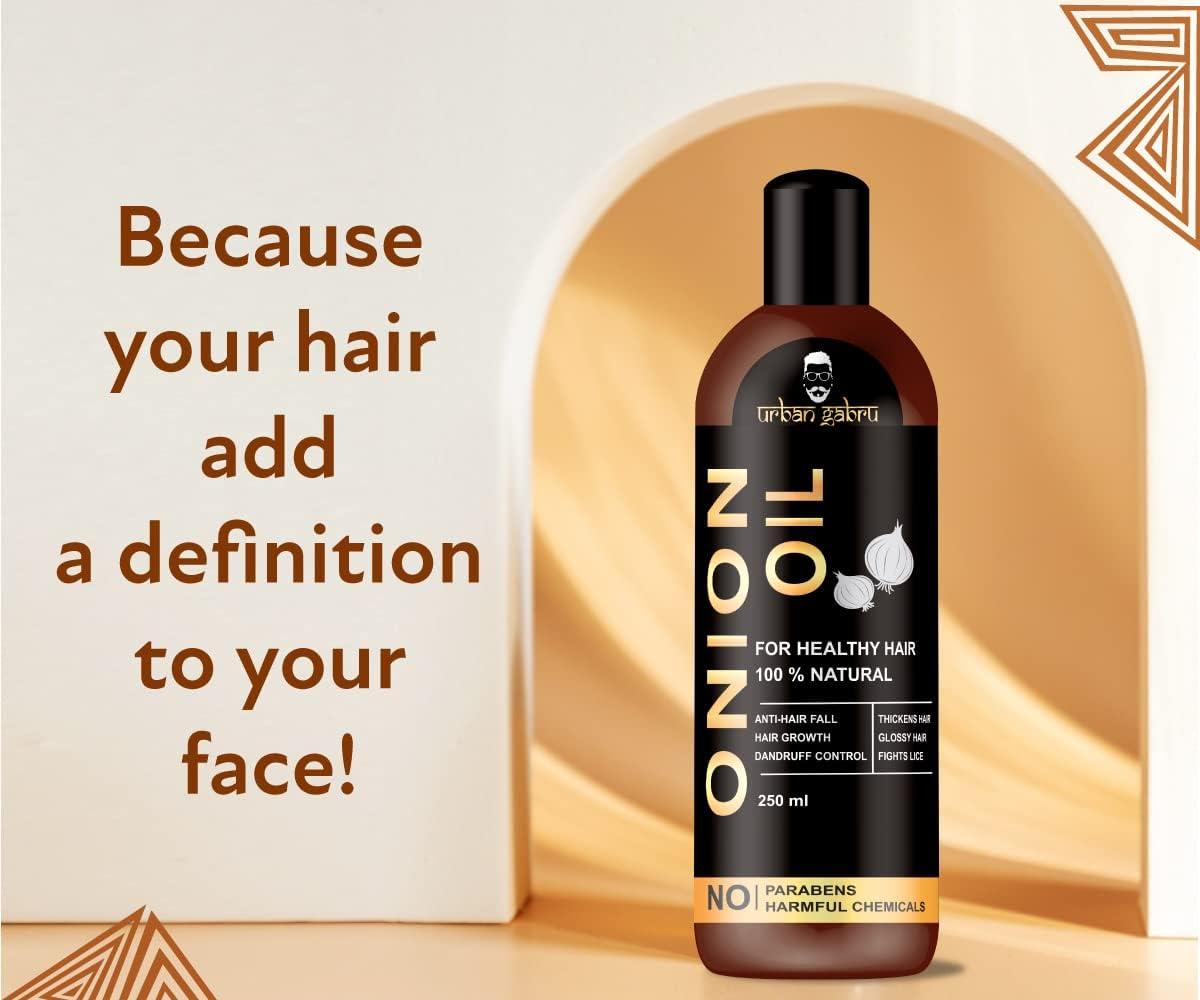 Urbangabru Onion Oil for Hair Growth Organic | Onion Juice| Hair Oil for Dry Damaged Hair and Growth (8 Fl Oz) image number 4