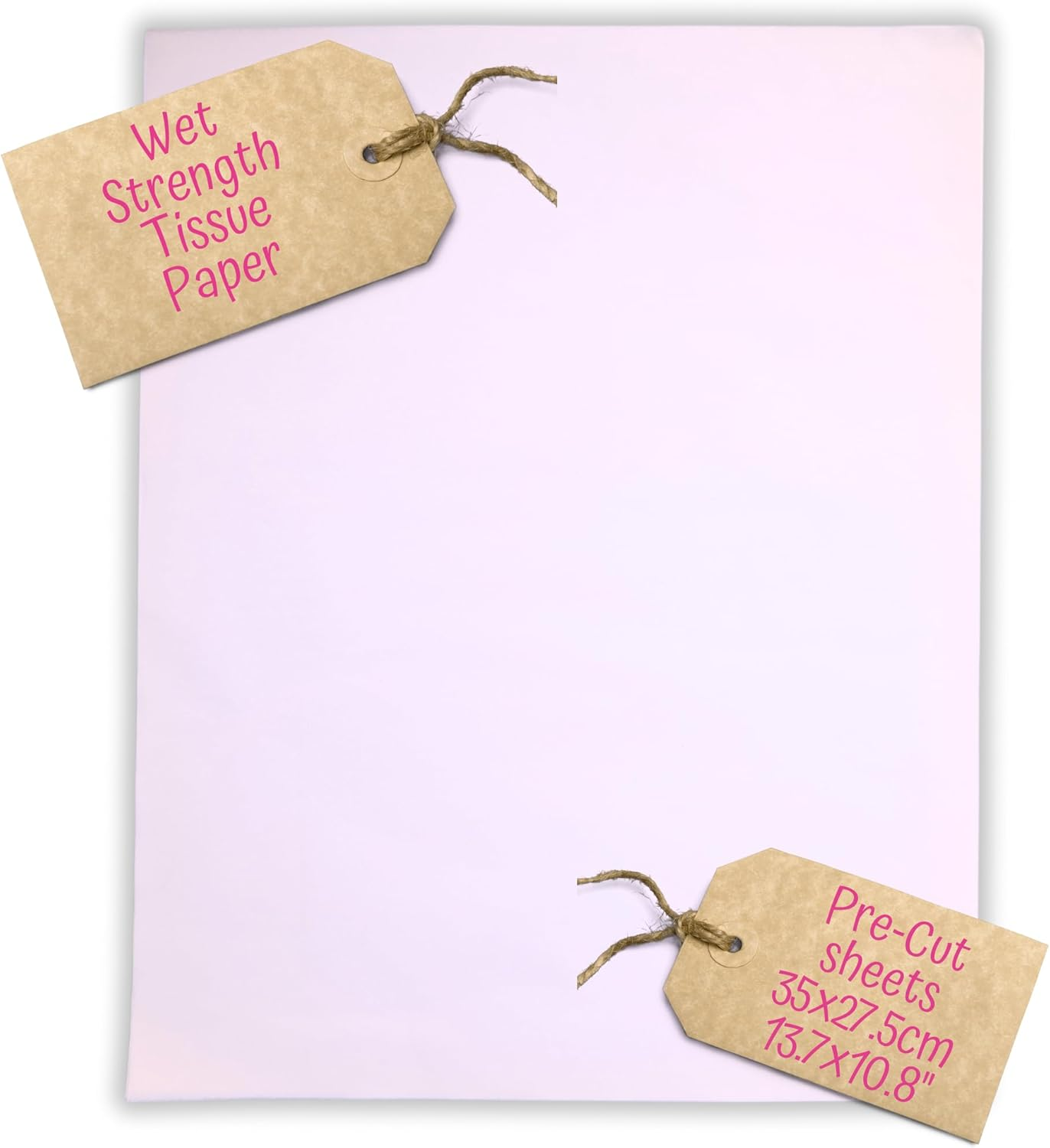 Carnival Papers Wet Strength Tissue Paper Small Sheets Oversize A4 Great for Gelli Printing, Mixed Media Crafts, Clay Tracing Super Strong White Tissue Paper