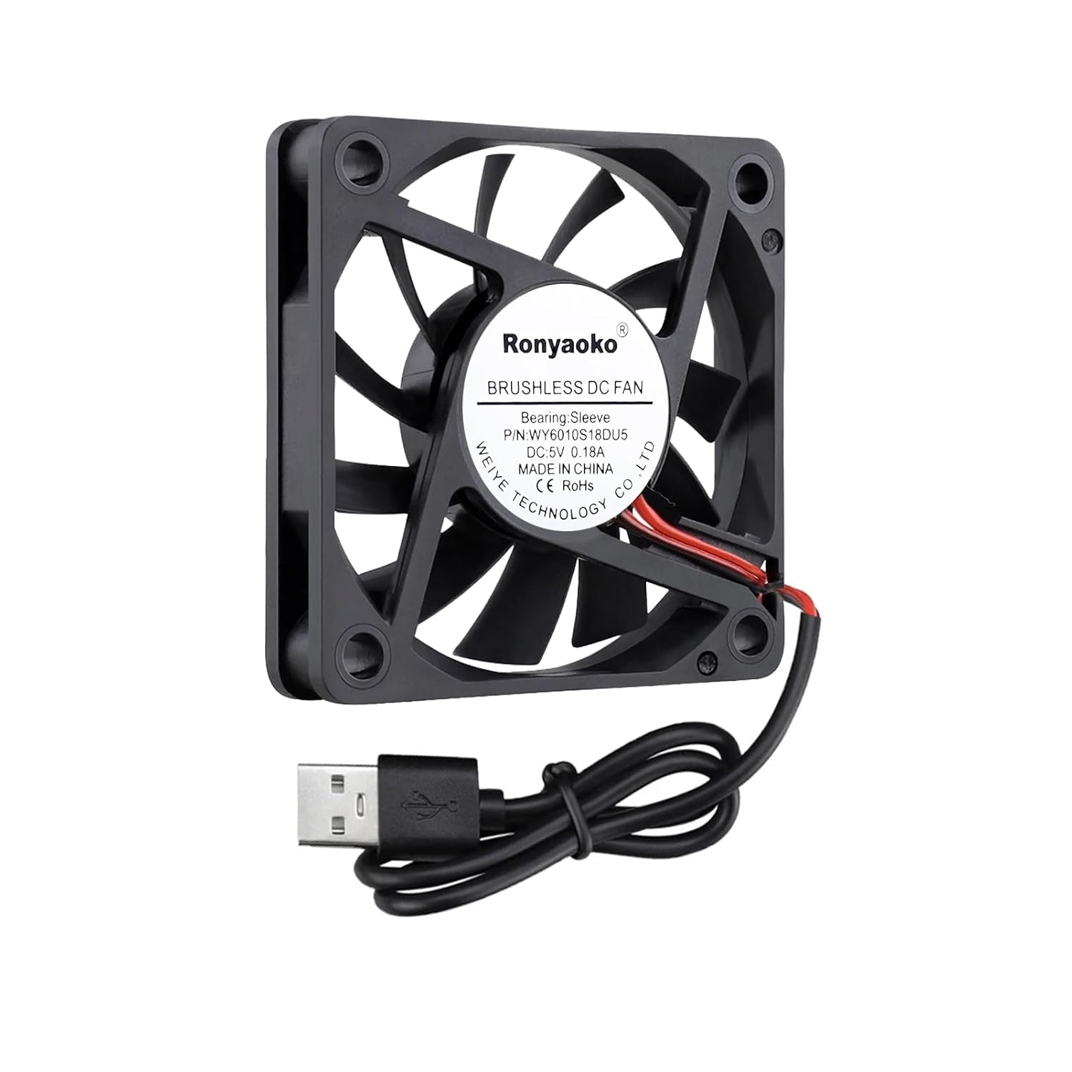 5V 0.18A USB 60X60X10Mm 6010 Brushless DC Computer CPU Heat Sink Cooling Cooler Fan 60Mm X 10Mm image number 3